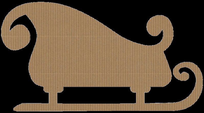 Сани трафарет