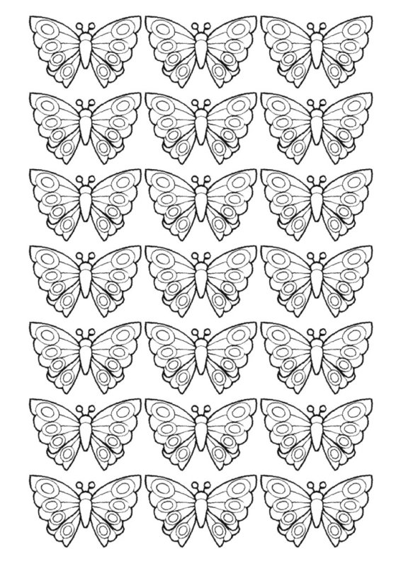 Трафарет бабочки для вырезания
