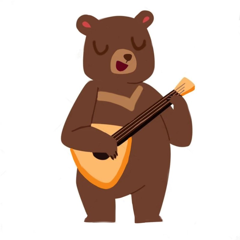 Медвежонок с балалайкой