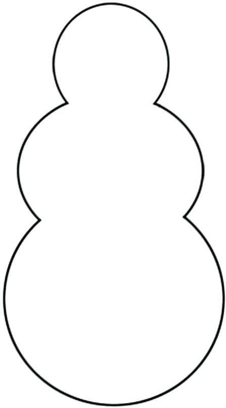 Снеговик шаблон для вырезания