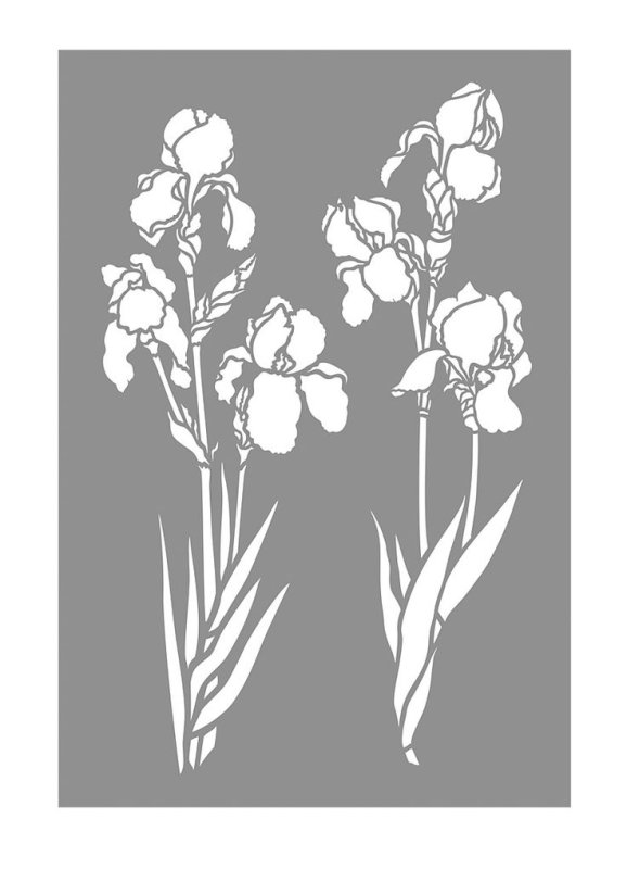 Трафареты ирисов