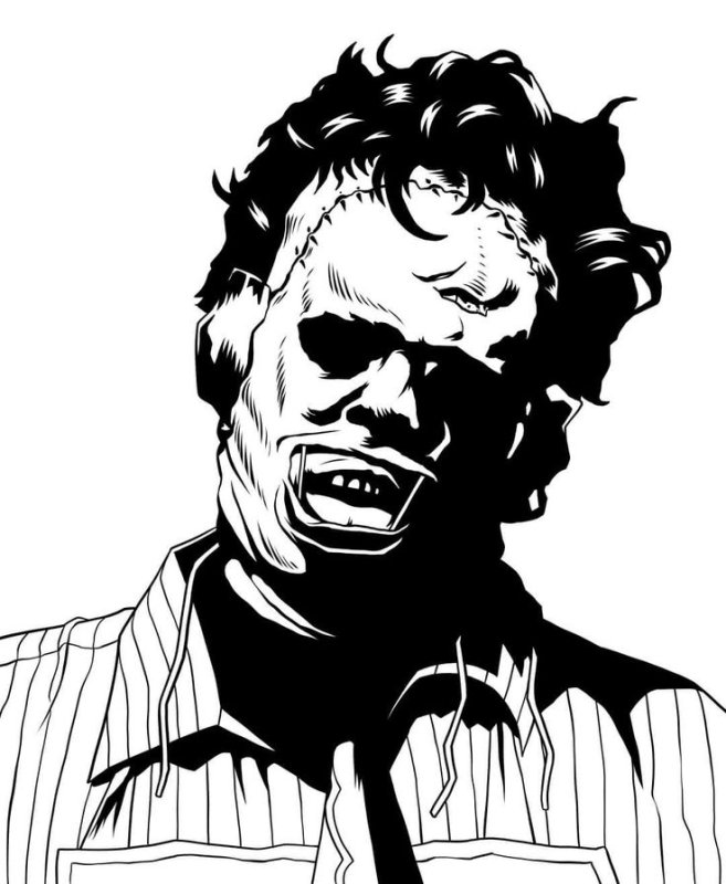 Трафарет ужастики