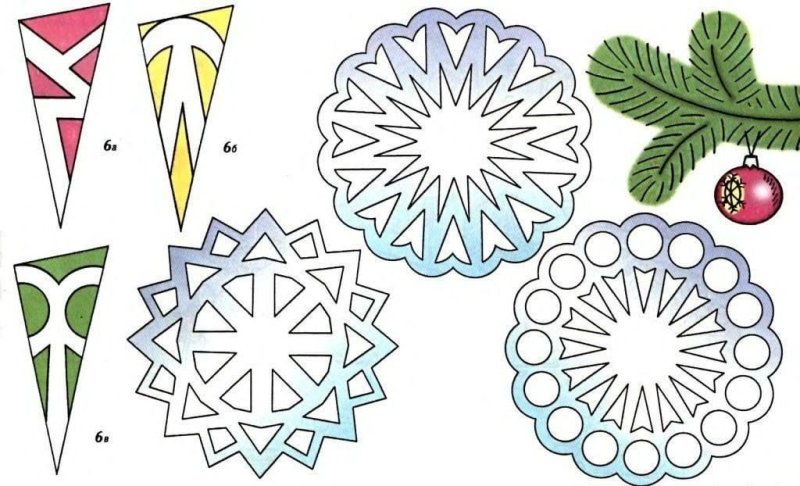 Снежинки схемы для вырезания легкие