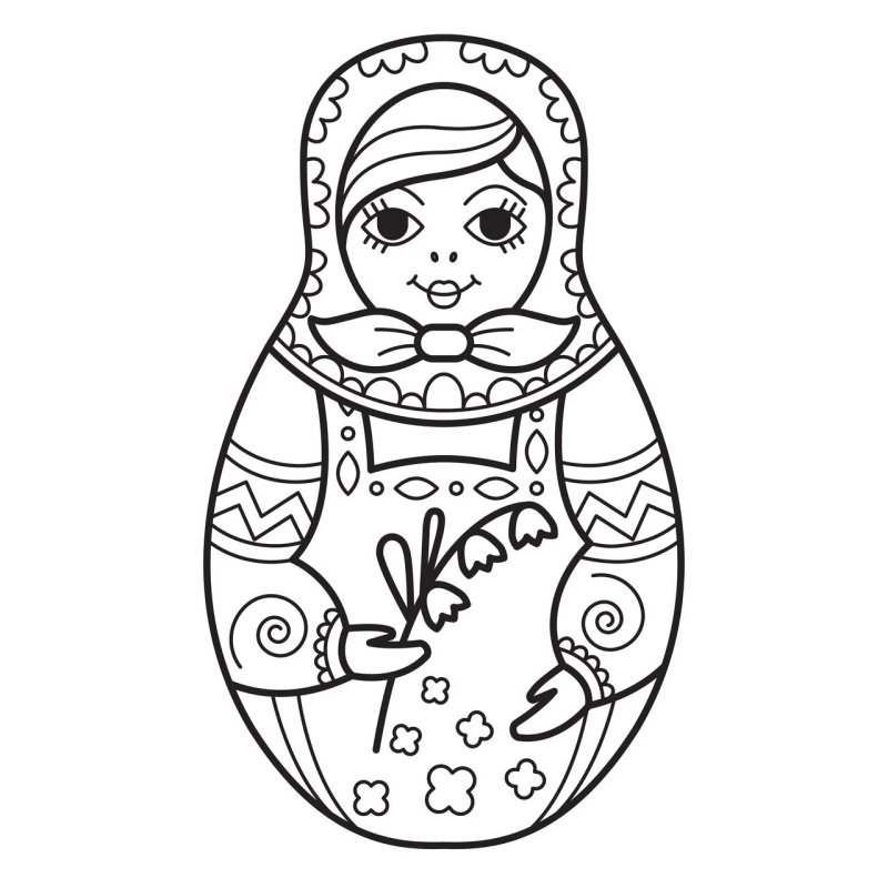 Матрёшка шаблоны для рисования
