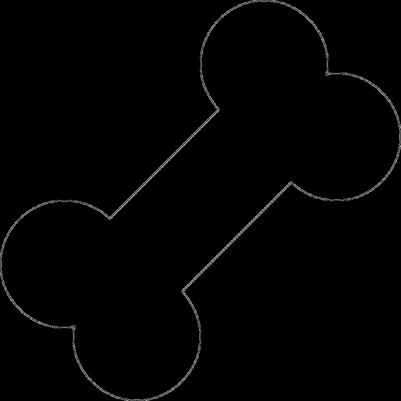 Трафарет косточки для собаки