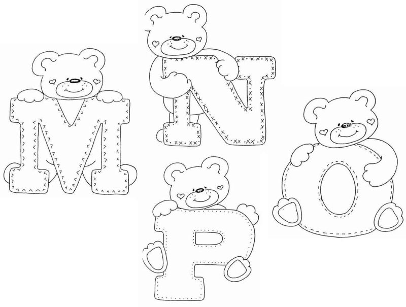 Объемные буквы для раскрашивания