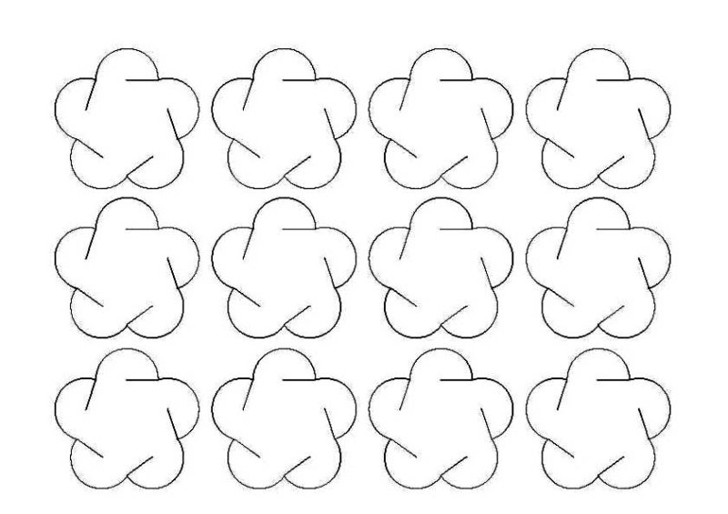 Трафарет шара из бумаги