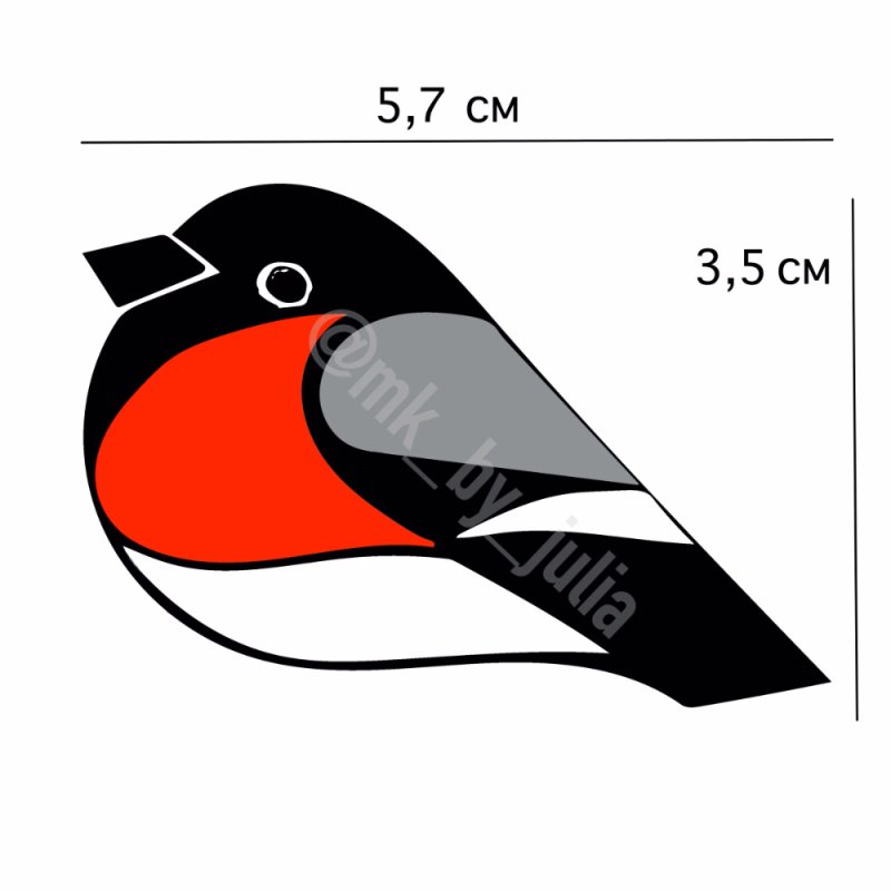 Брошь Снегирь