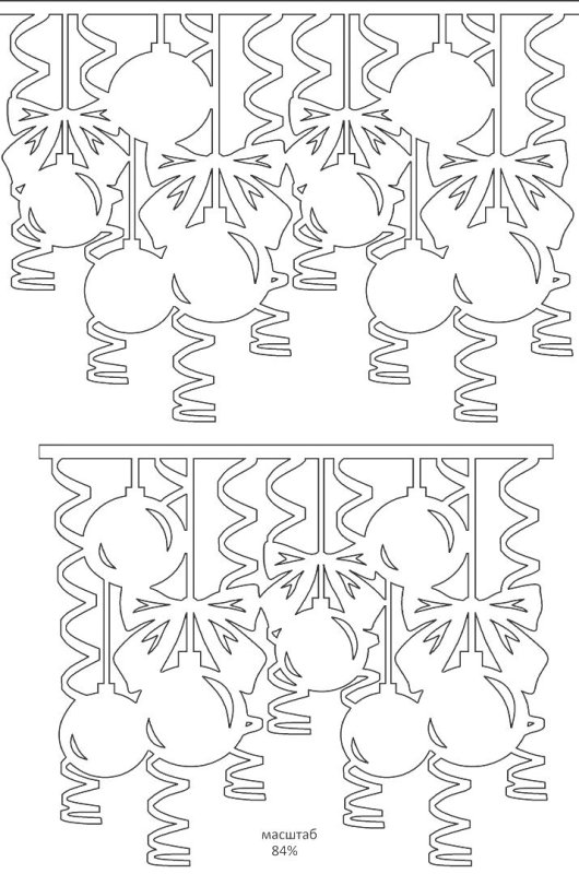 Новогодние шары трафарет