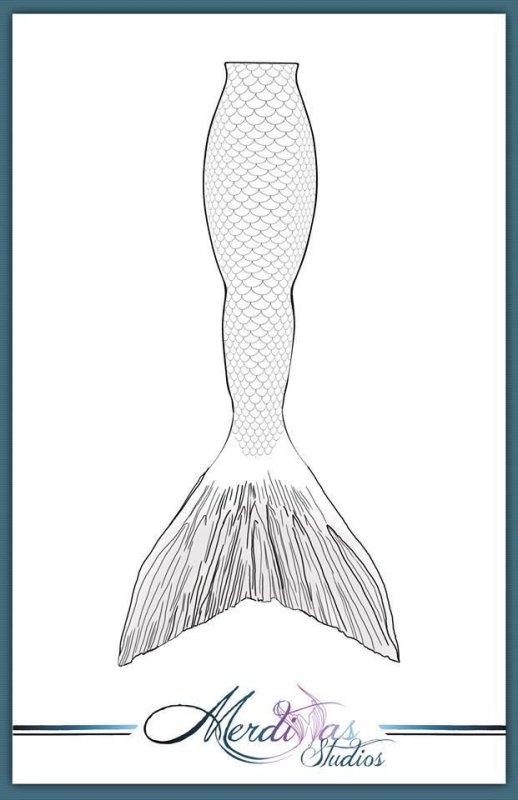 Хвост русалки лекало