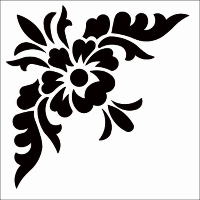 Угловые трафареты для декора