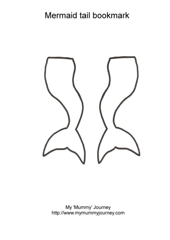 Хвост русалки раскраска