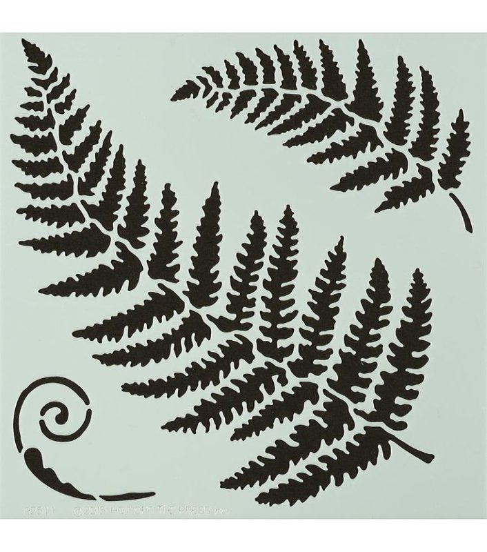 Лист папоротника трафарет