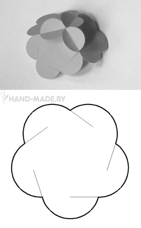 Объемный шар из картона