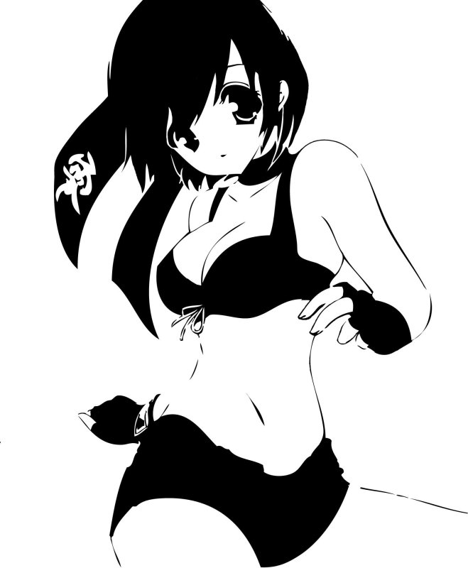 Аниме персонажи черно белые