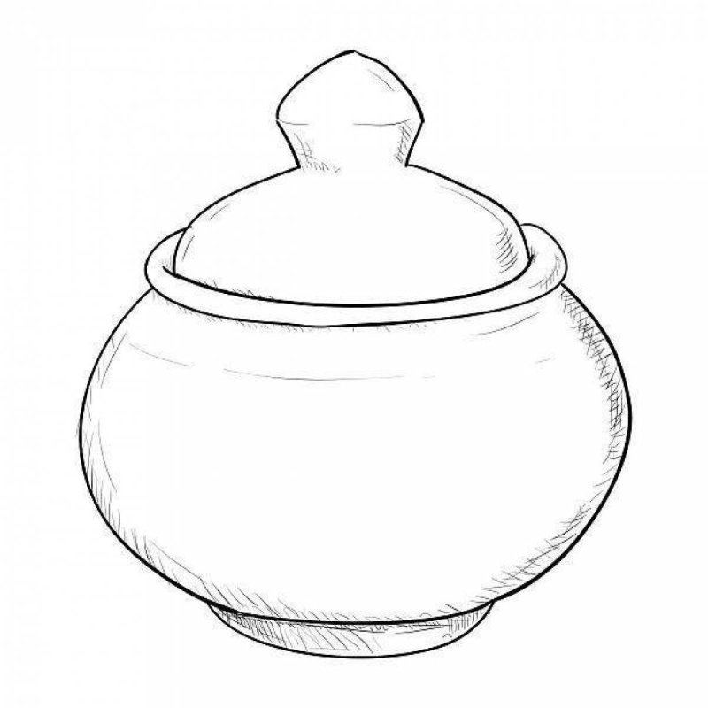 Трафарет сахарница