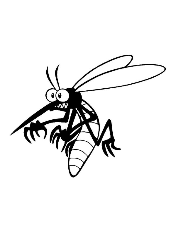 Комарик раскраска
