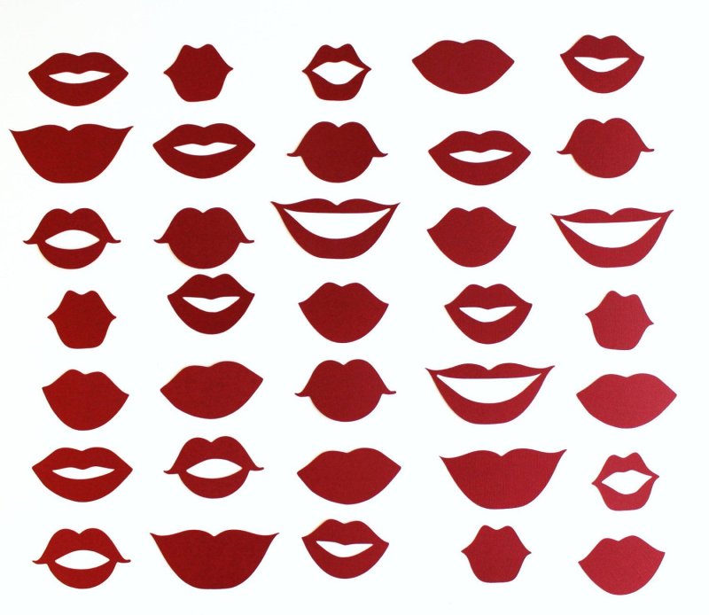 Губы для поделок распечатать