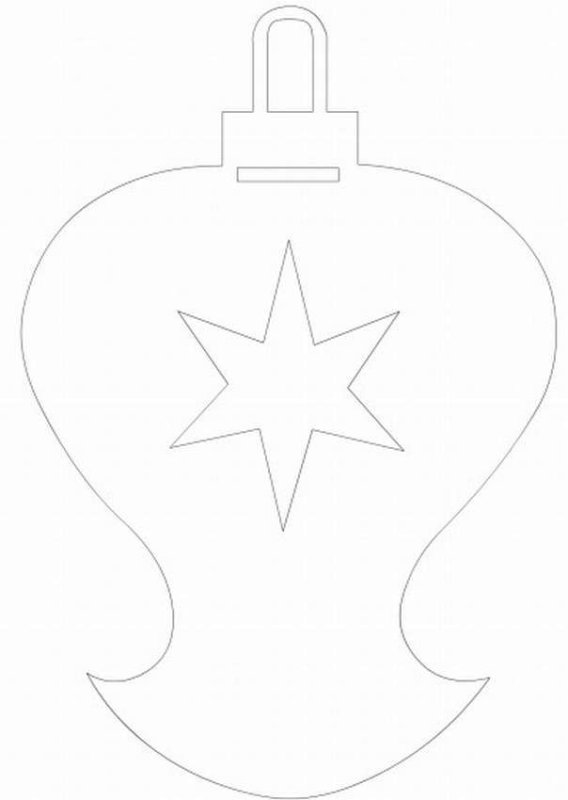 Трафарет игрушки на елку
