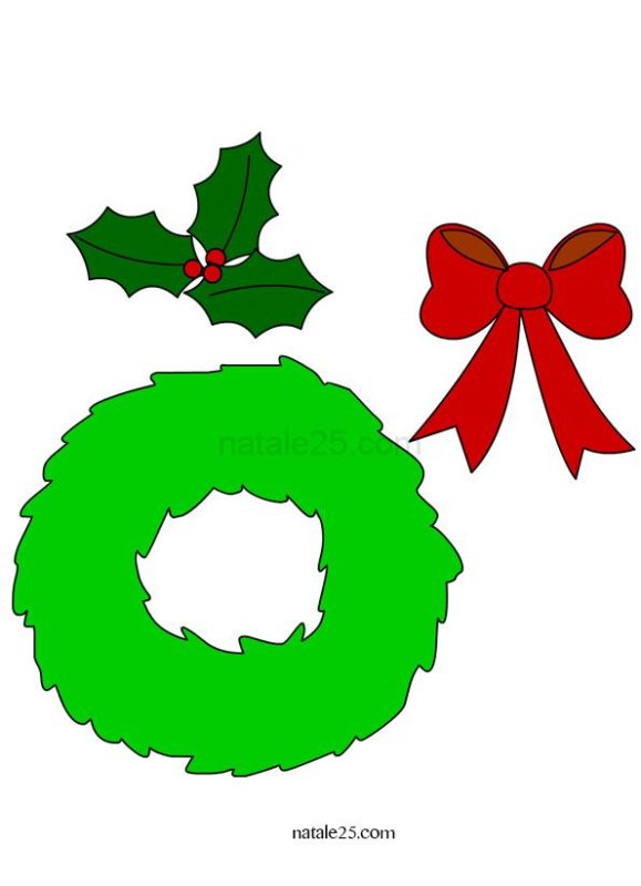 Веночек аппликация Новогодняя