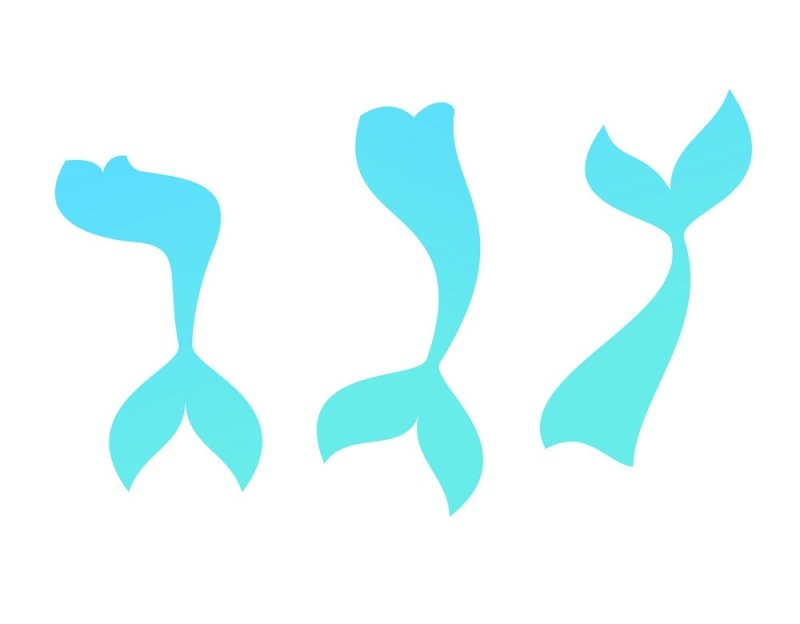 Хвост русалки шаблон