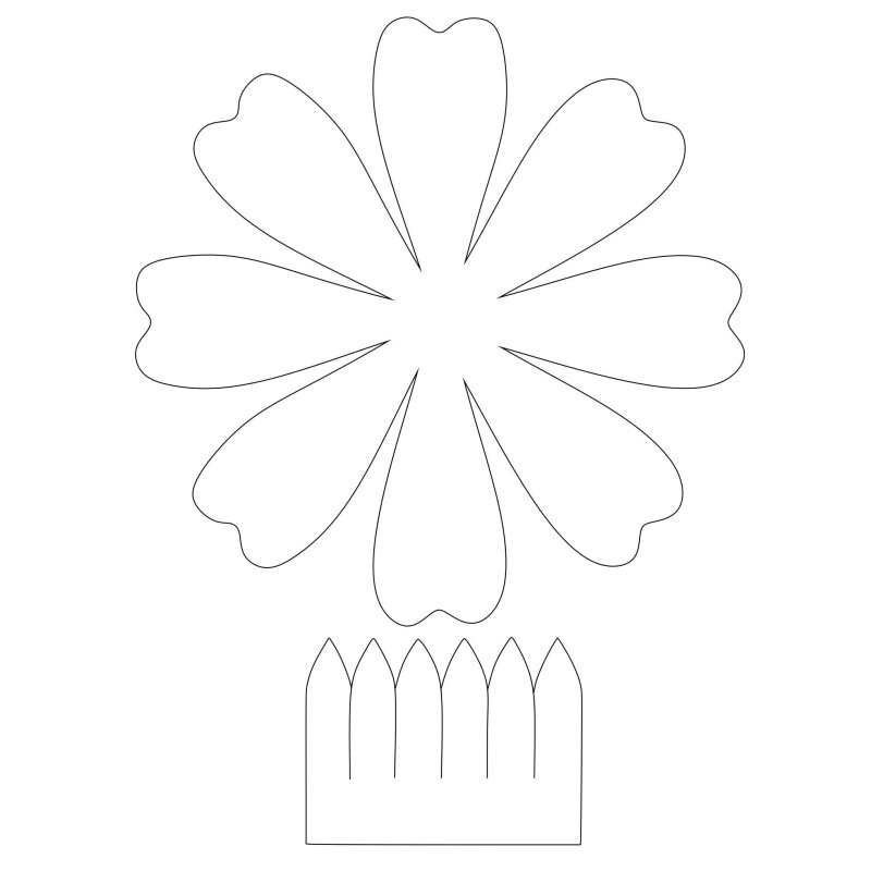 Трафарет ромашки из фоамирана