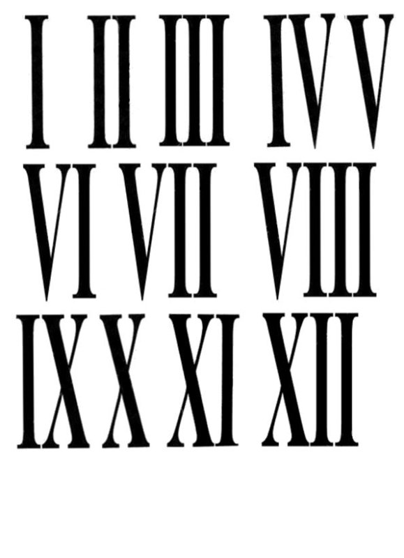 Римские цифры для печати