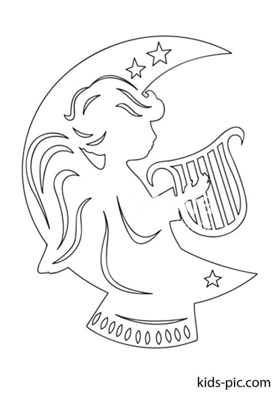 Трафарет ангела