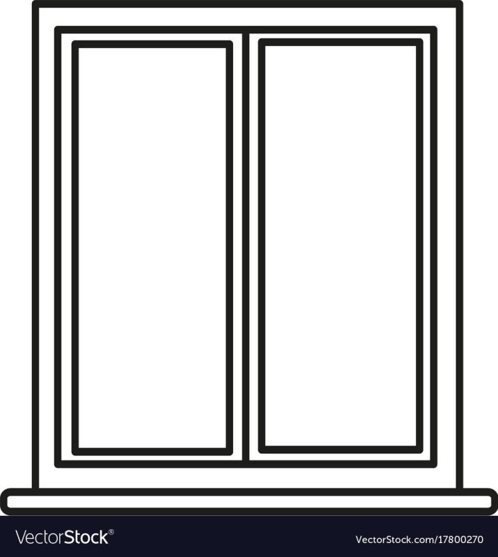 Окно на белом фоне