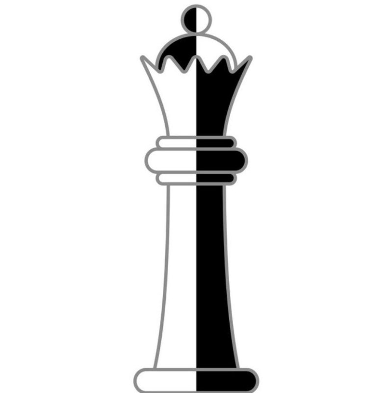 Шахматная фигура ферзь вектор