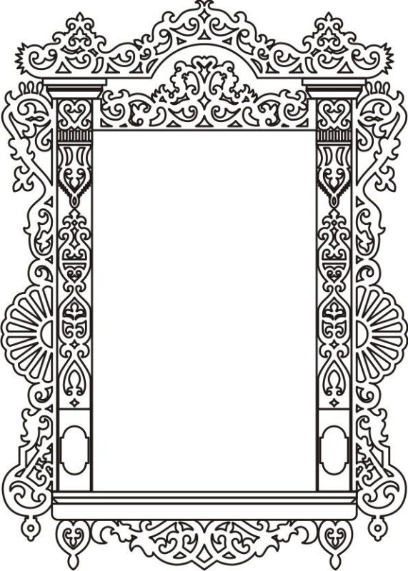 Резные оконные рамы вектор