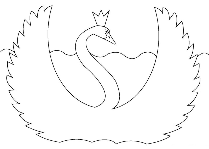 Царевна лебедь раскраска