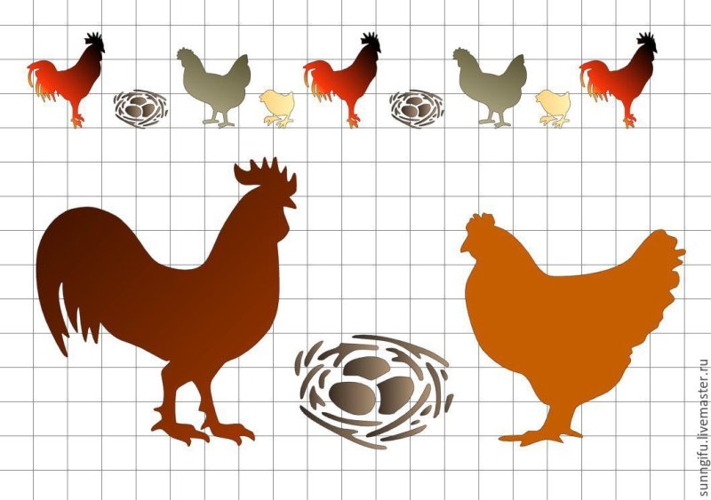 Трафарет курицы