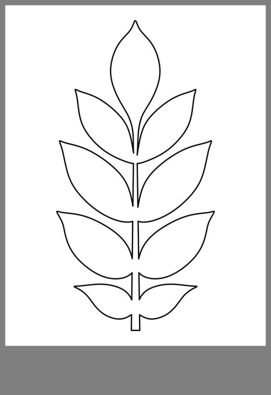 Трафареты цветов и листьев для вырезания