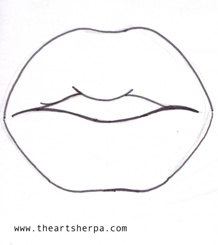 Губы картинка раскраска