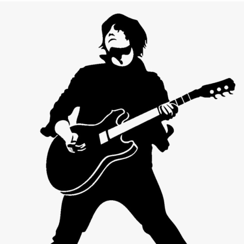 Виктор Цой с гитарой во весь рост