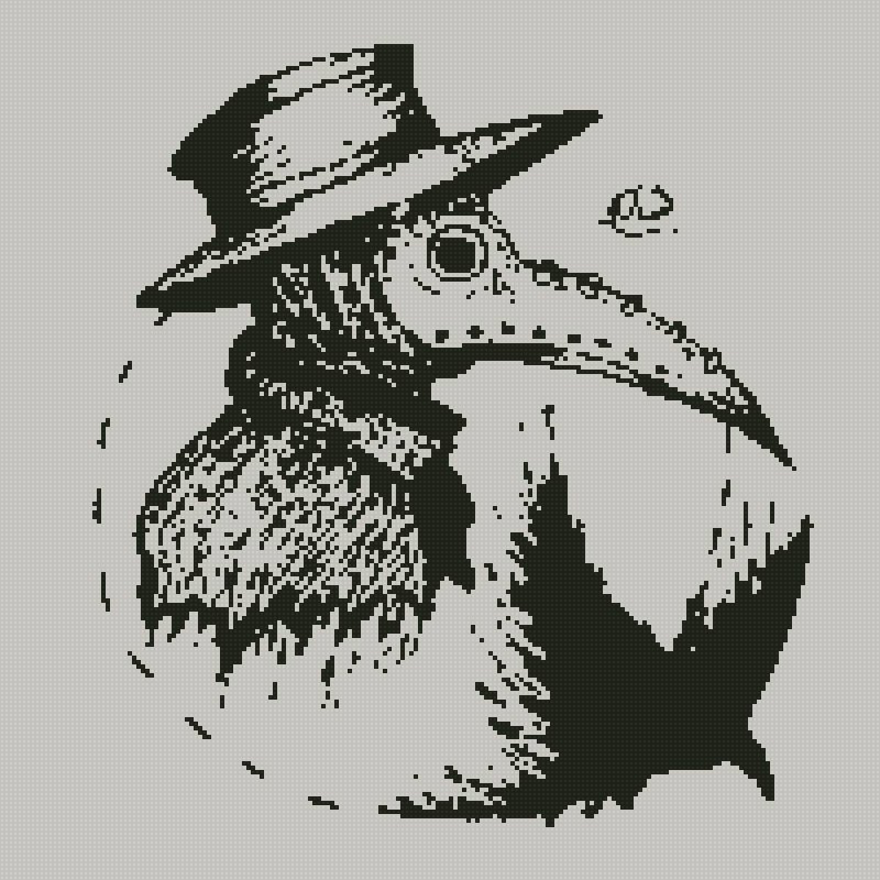 Схема вышивки Чумной доктор