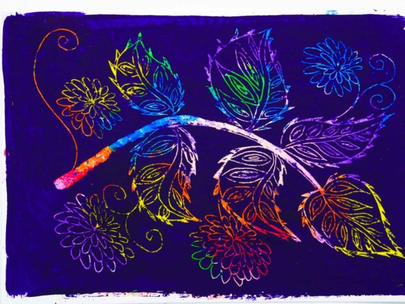 Граттаж техника рисования