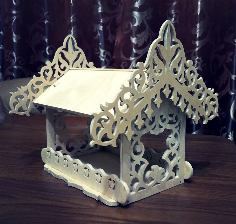 Кормушка для птиц из фанеры