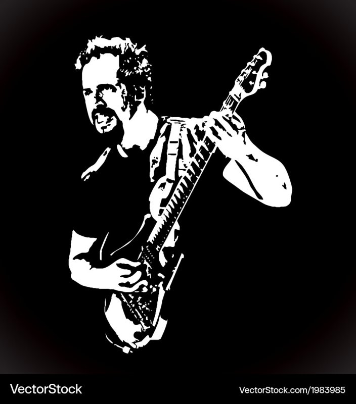 Гитарист силуэт