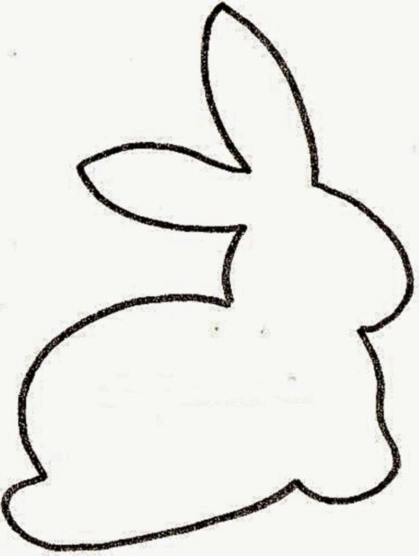 Трафарет зайчика для рисования