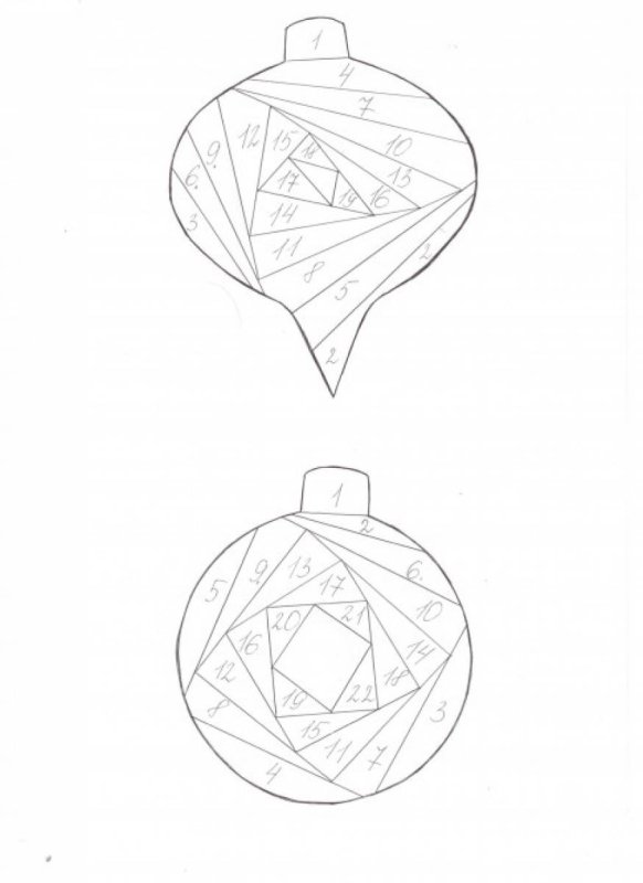 Айрис фолдинг Новогодняя игрушка схема