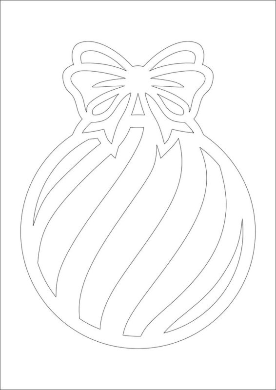 Вытынанки новогодние шары