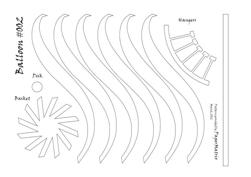Макет шара из бумаги схемы