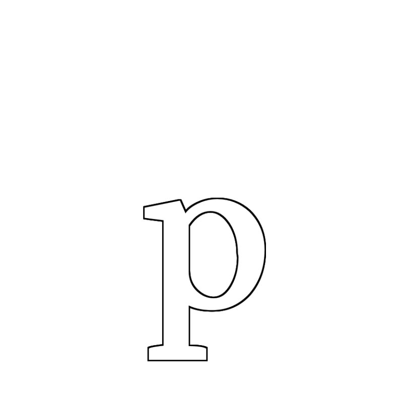 Буква р трафарет