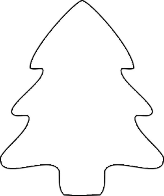 Елка с вырезом трафарет