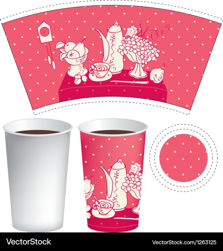 Макет бумажного стаканчика