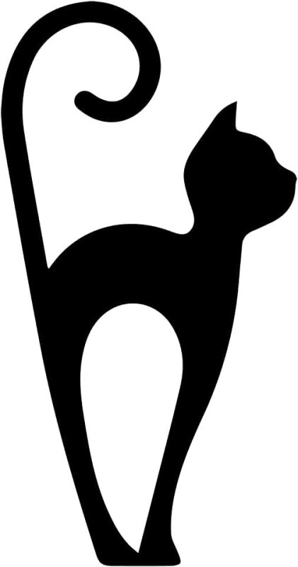 Силуэт кошки с выгнутой спиной