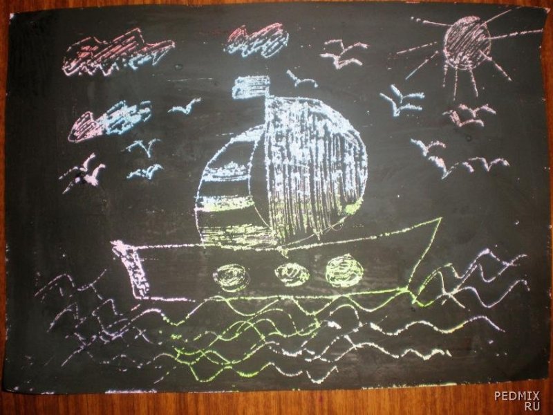 Рисунок в стиле граттаж