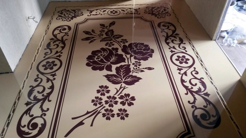 Трафареты для декора пола